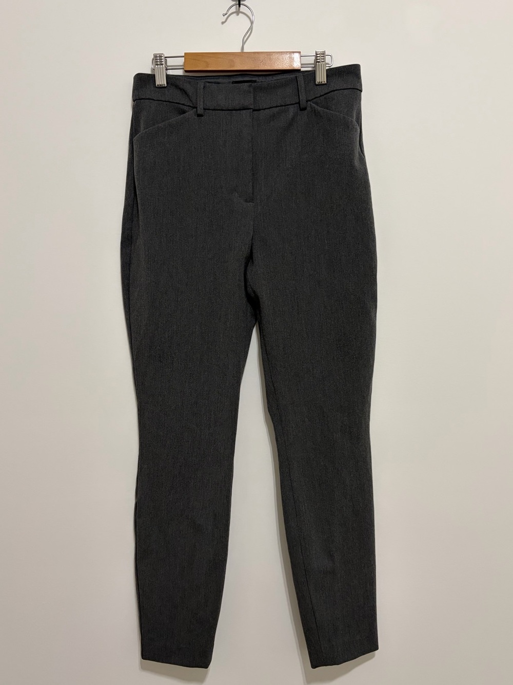 Express Women's Skinny Editor High Rise Tailored Pants - Charcoal Gray